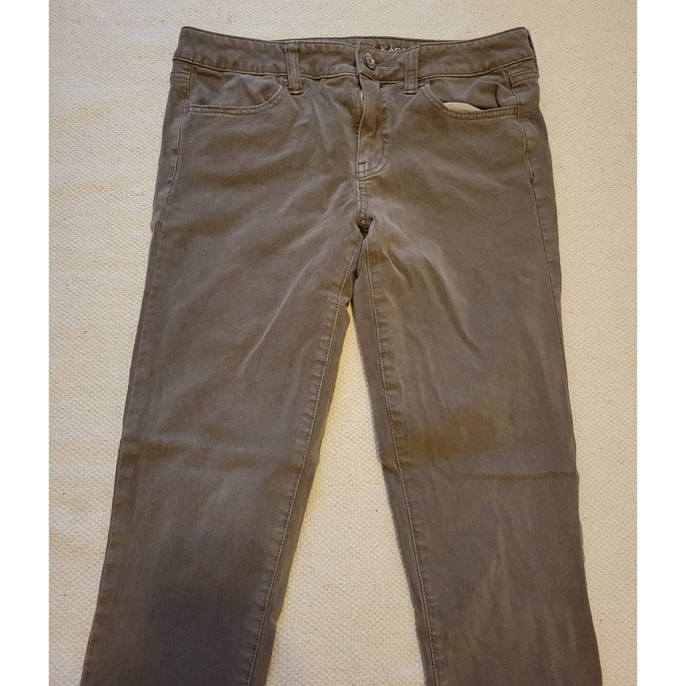 Womens American Eagle brown/plum jeggings 360 super stretch size 10 - Picture 2 of 7